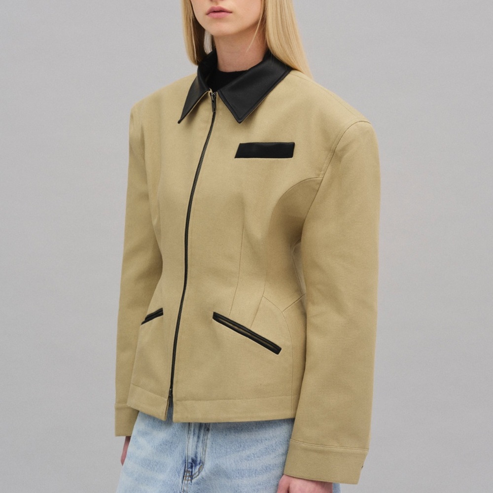 SOURCE UNKNOWN Hourglass Canvas Work Jacket NWT N… - image 1